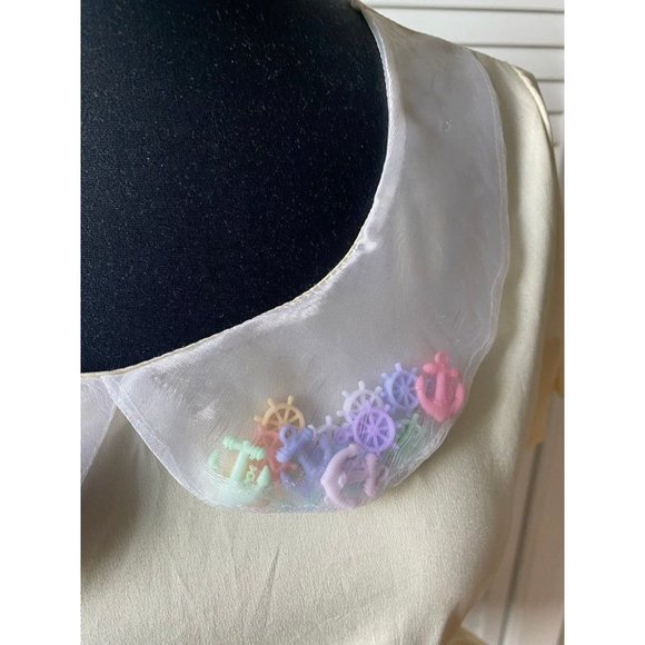 Romantic Standard Ruffle Drindl Peter Pan Top Toy Encapsulated Collar Tokyo M - Picture 6 of 12